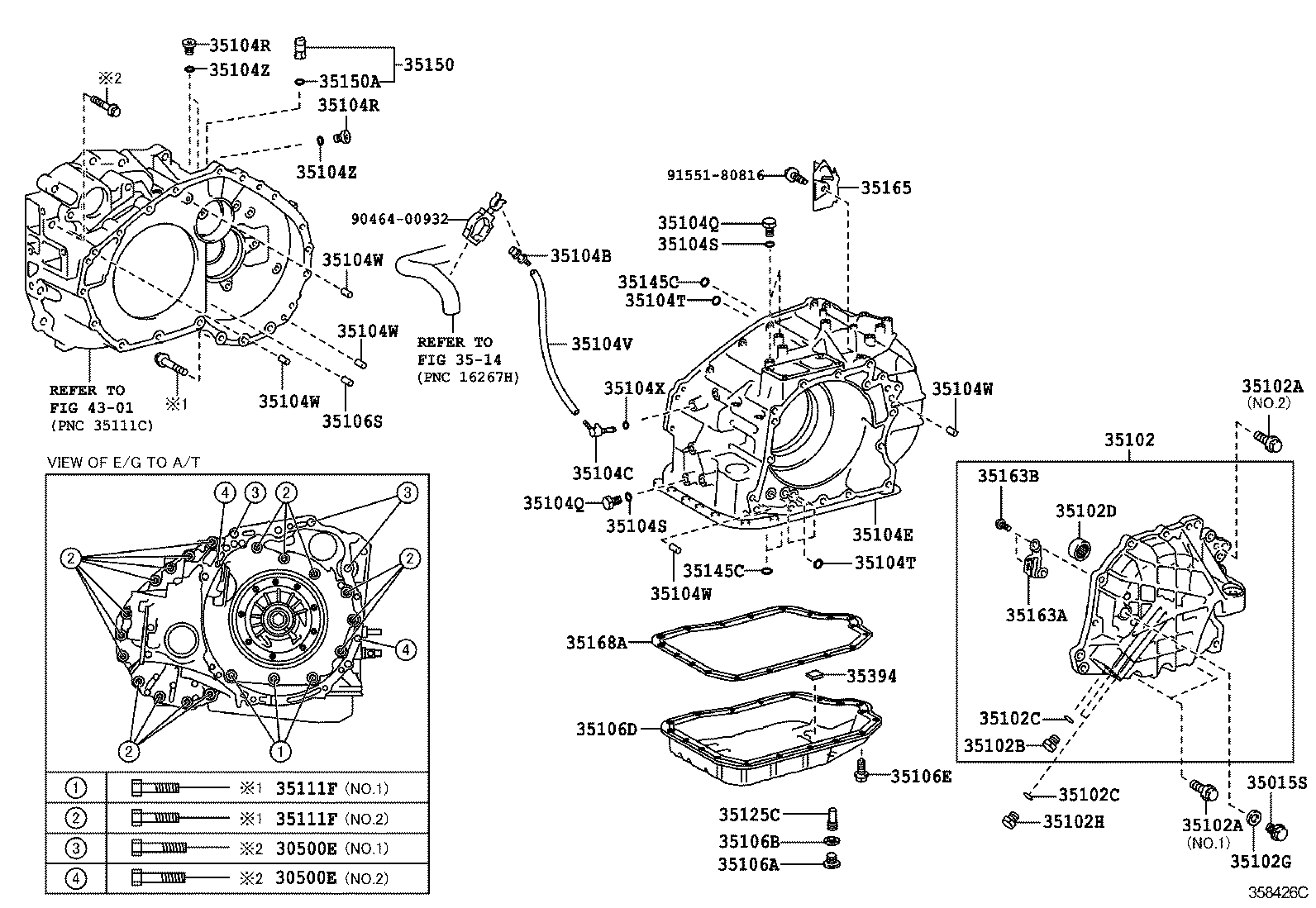  ES250 350 300H |  TRANSMISSION CASE OIL PAN ATM
