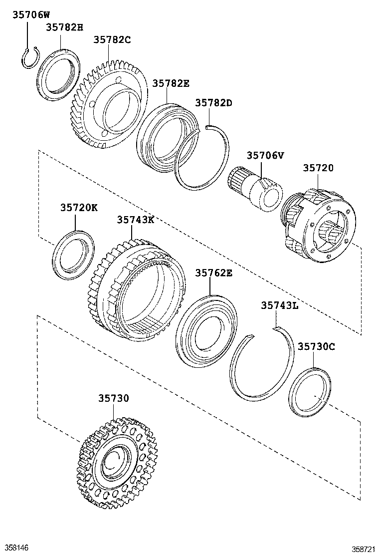  ES250 350 300H |  PLANETARY GEAR REVERSE PISTON COUNTER GEAR ATM