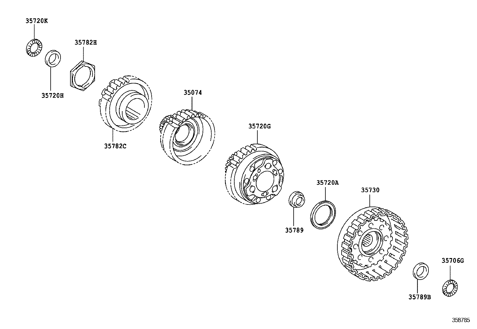  YARIS |  PLANETARY GEAR REVERSE PISTON COUNTER GEAR ATM