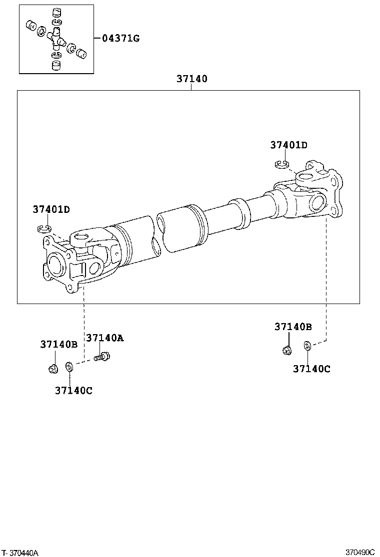  FORTUNER |  PROPELLER SHAFT UNIVERSAL JOINT