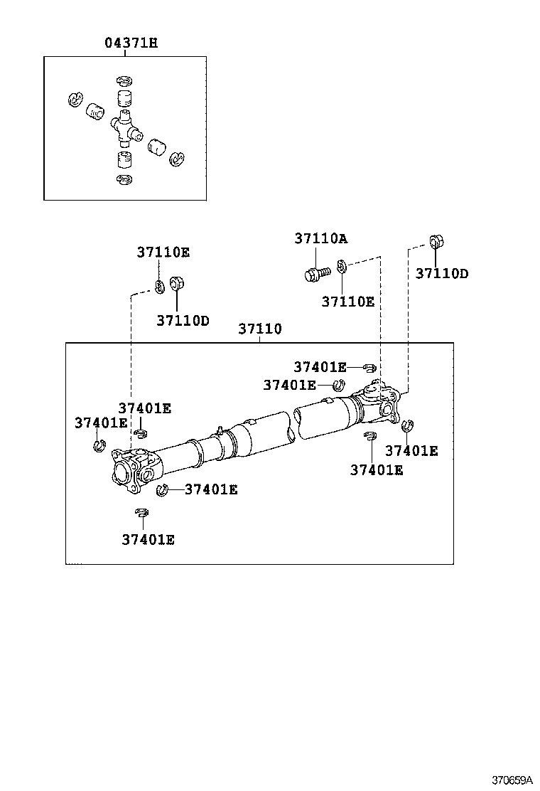  LX460 570 |  PROPELLER SHAFT UNIVERSAL JOINT