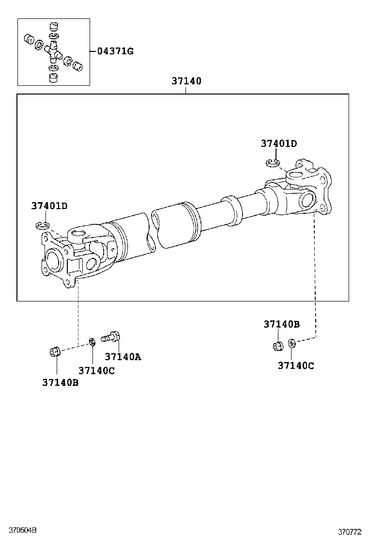  FORTUNER |  PROPELLER SHAFT UNIVERSAL JOINT