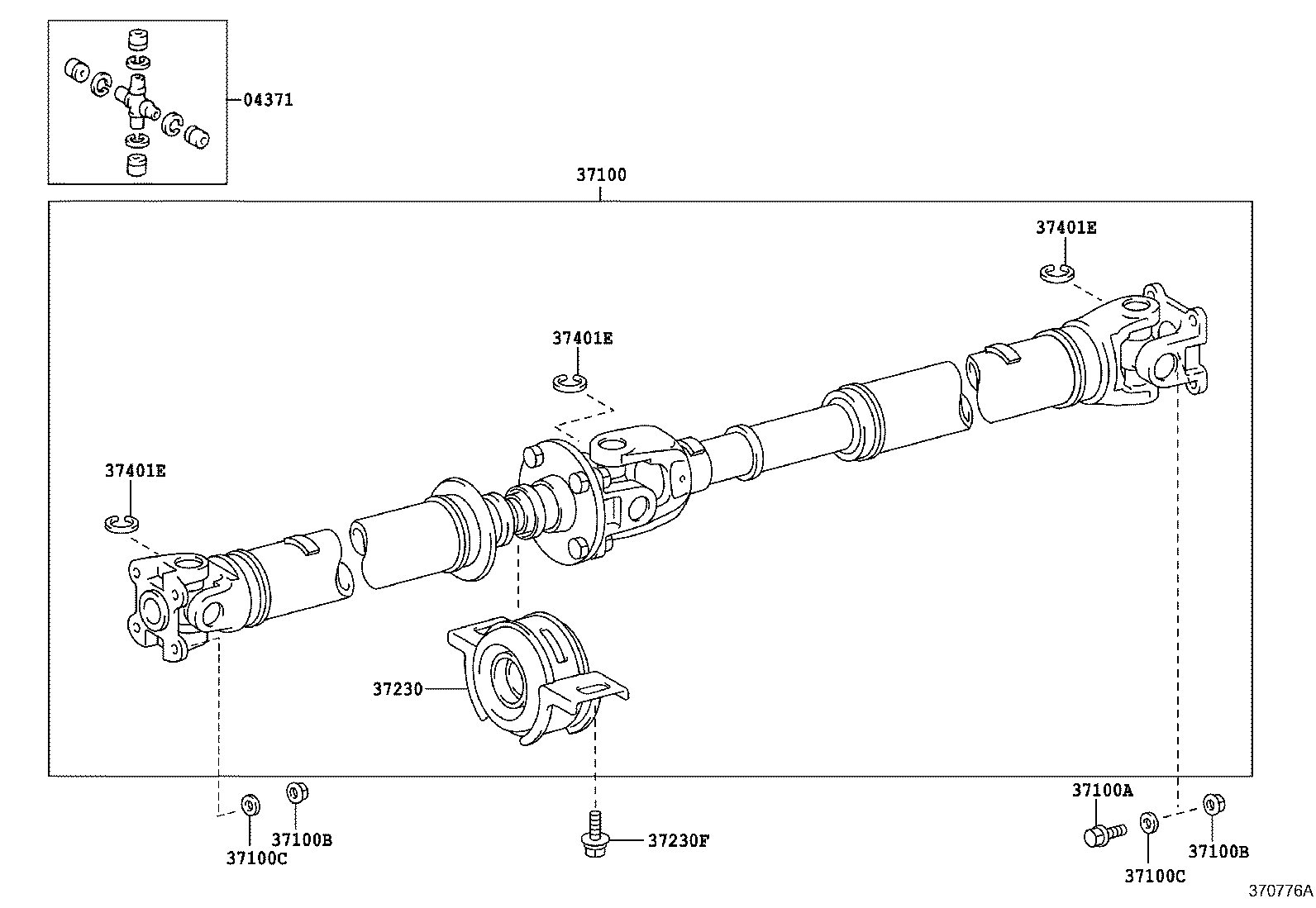  HILUX |  PROPELLER SHAFT UNIVERSAL JOINT