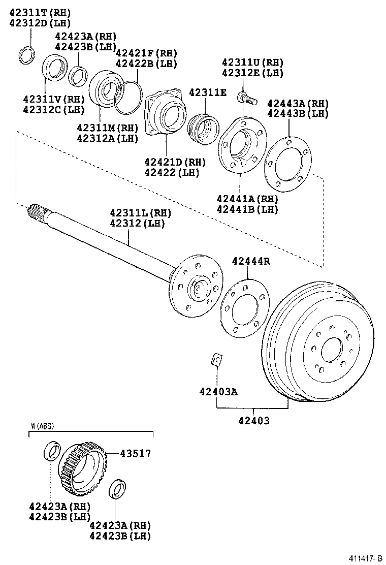  DYNA |  REAR AXLE SHAFT HUB