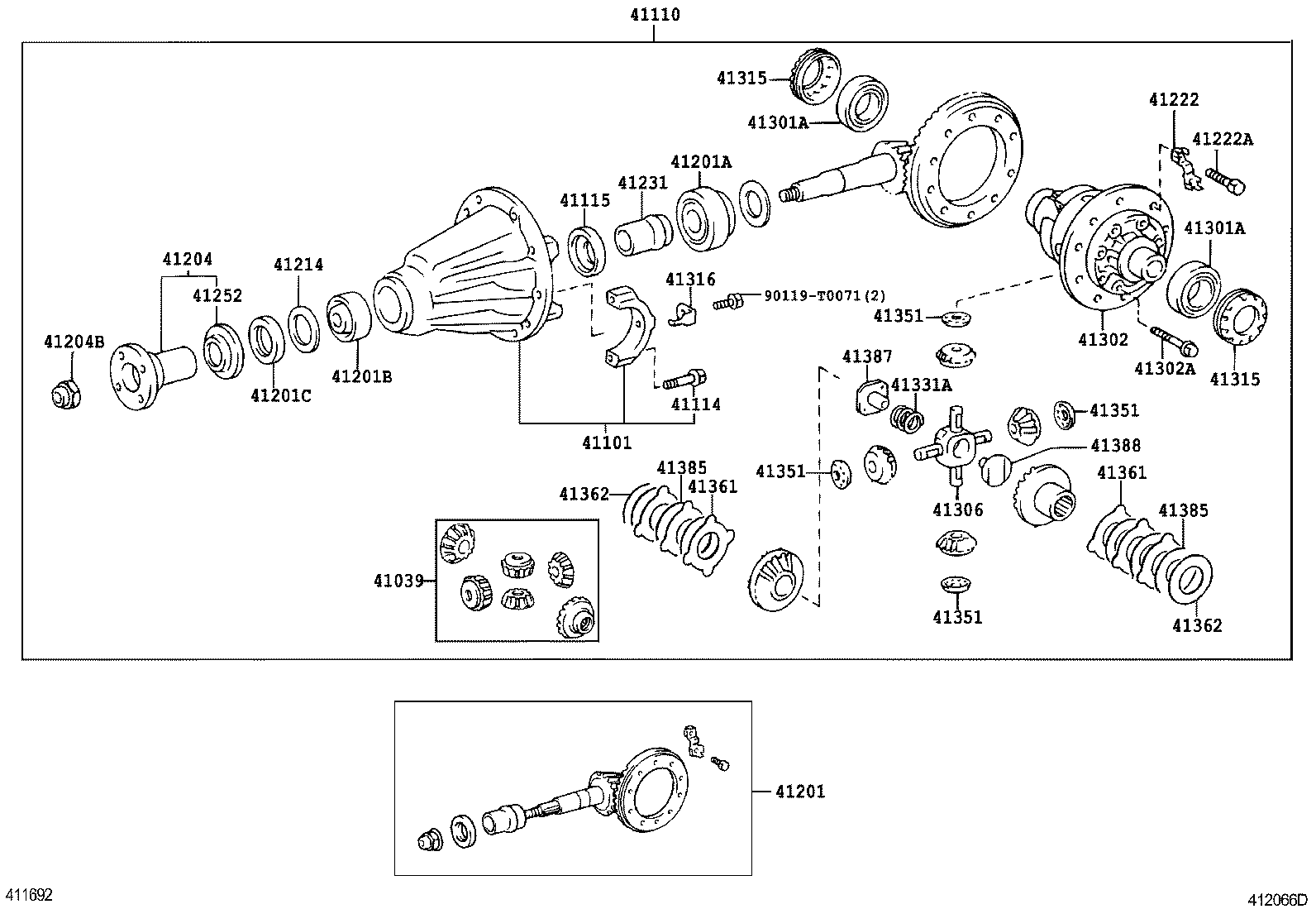  HILUX |  REAR AXLE HOUSING DIFFERENTIAL