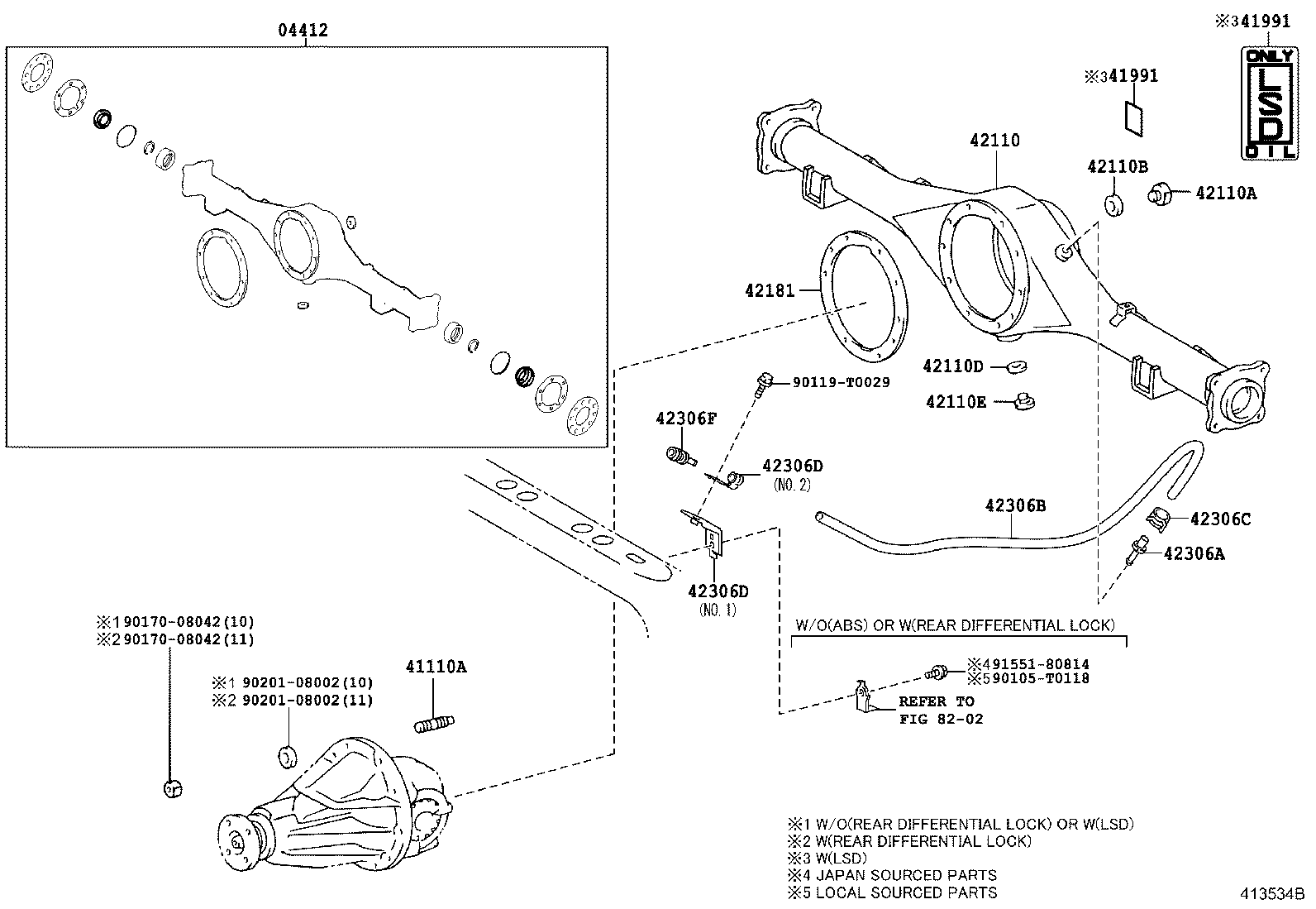  HILUX |  REAR AXLE HOUSING DIFFERENTIAL