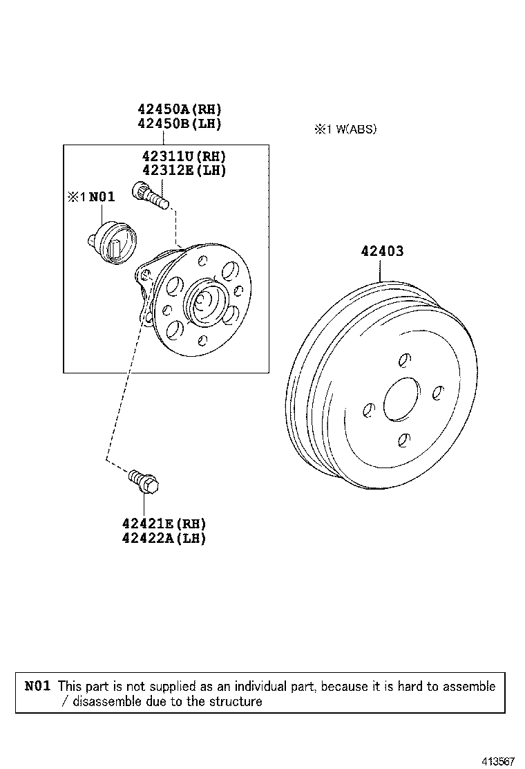  YARIS |  REAR AXLE SHAFT HUB