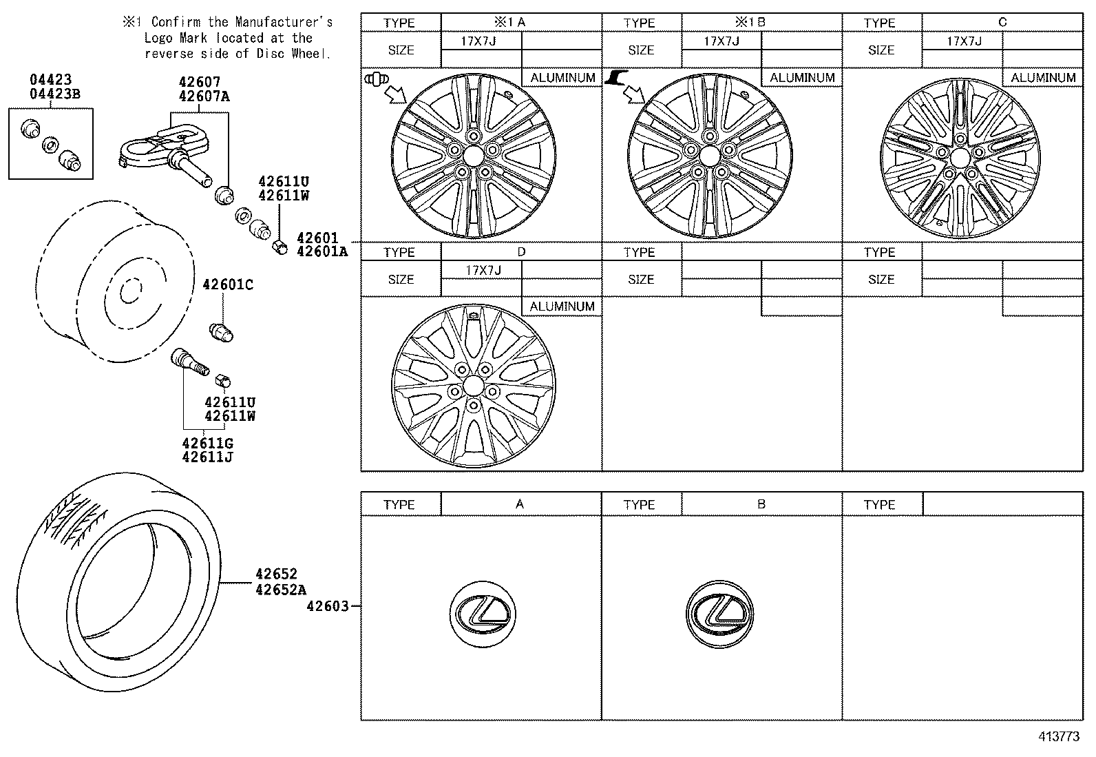  ES250 350 300H |  DISC WHEEL WHEEL CAP