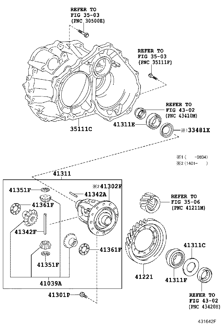  PREVIA TARAGO |  FRONT AXLE HOUSING DIFFERENTIAL