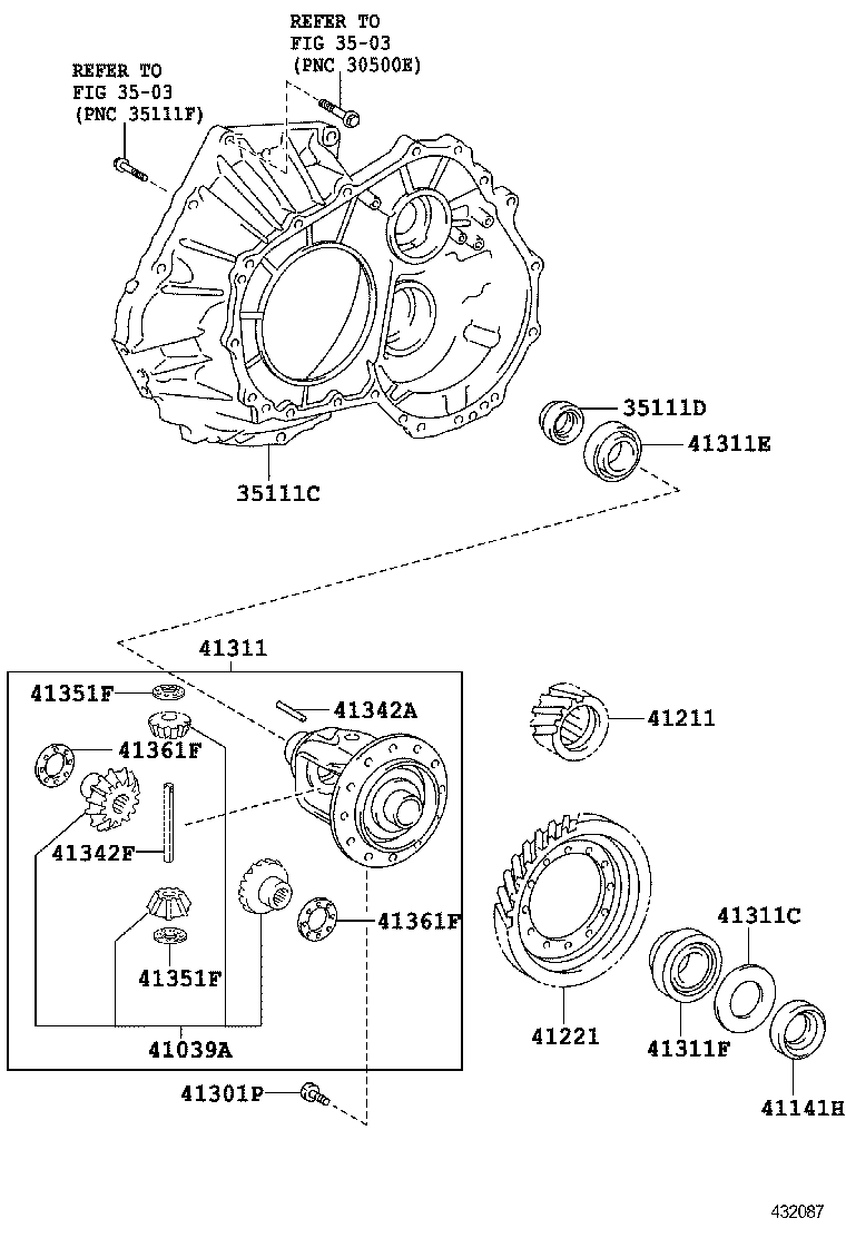  WISH |  FRONT AXLE HOUSING DIFFERENTIAL