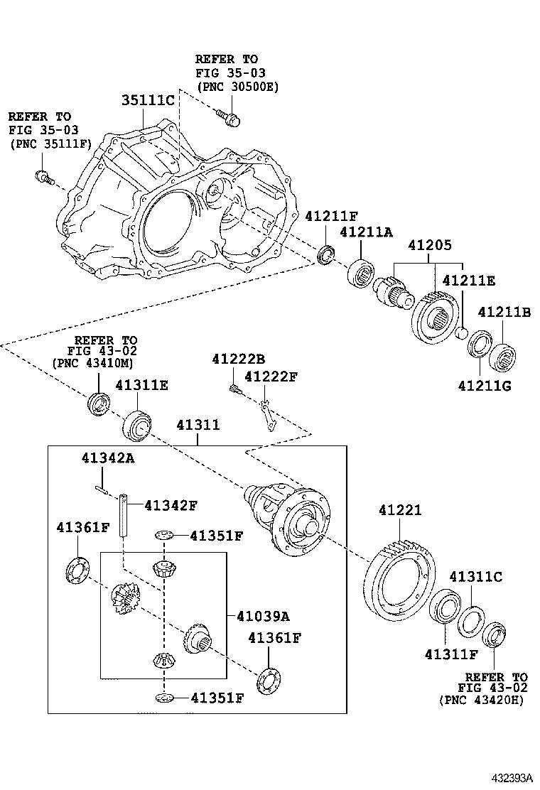  YARIS |  FRONT AXLE HOUSING DIFFERENTIAL