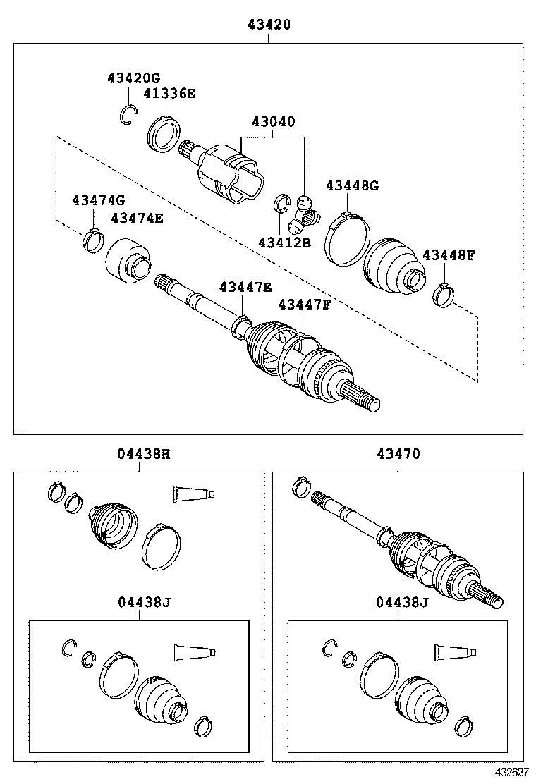  CAMRY AURION HV ARL |  FRONT DRIVE SHAFT