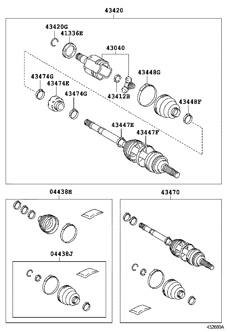  ES250 350 300H |  FRONT DRIVE SHAFT
