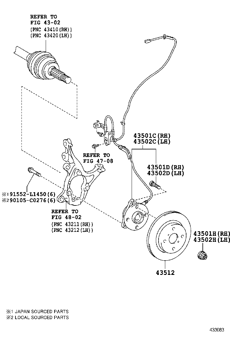  YARIS |  FRONT AXLE HUB