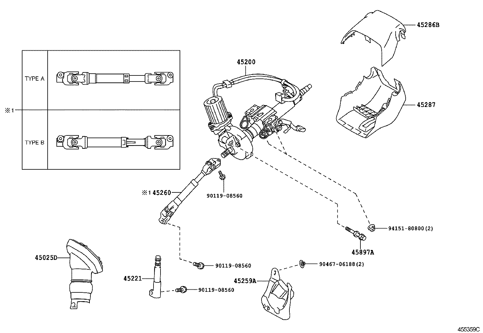  PRIUS |  STEERING COLUMN SHAFT