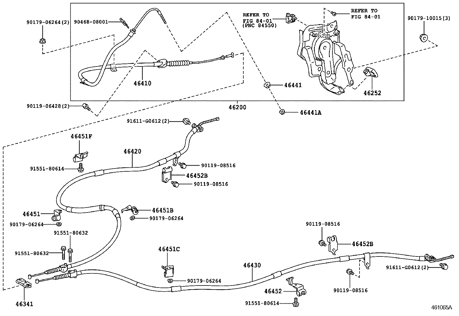  RX270 350 450H |  PARKING BRAKE CABLE