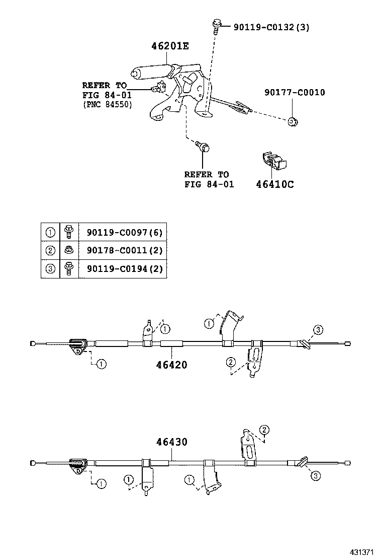  YARIS |  PARKING BRAKE CABLE