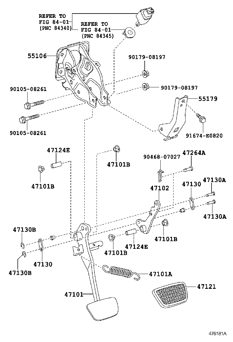  LX460 570 |  BRAKE PEDAL BRACKET