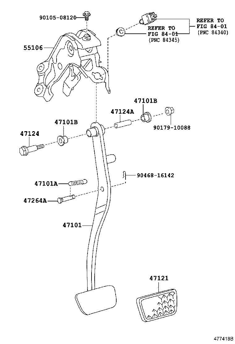  YARIS |  BRAKE PEDAL BRACKET