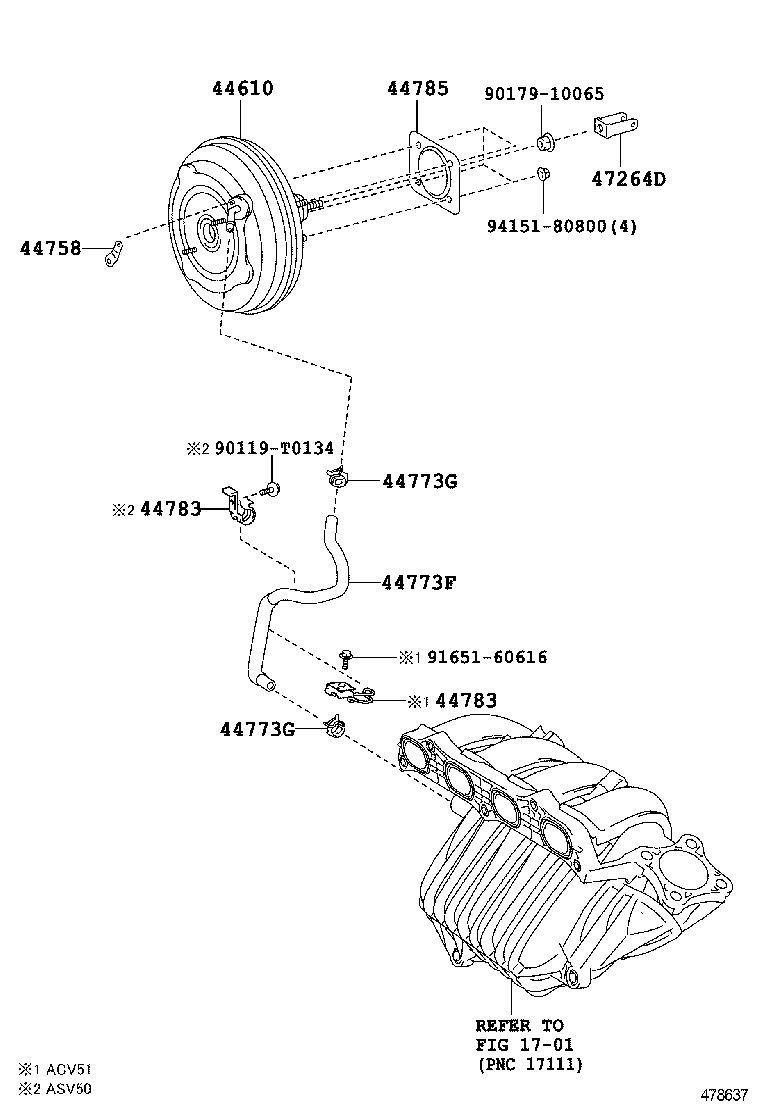  CAMRY HYBRID ASIA |  BRAKE BOOSTER VACUUM TUBE