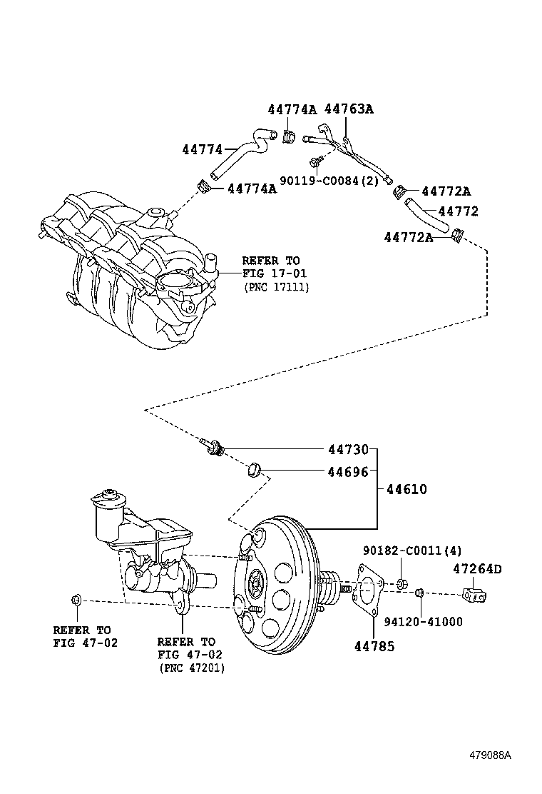  YARIS |  BRAKE BOOSTER VACUUM TUBE