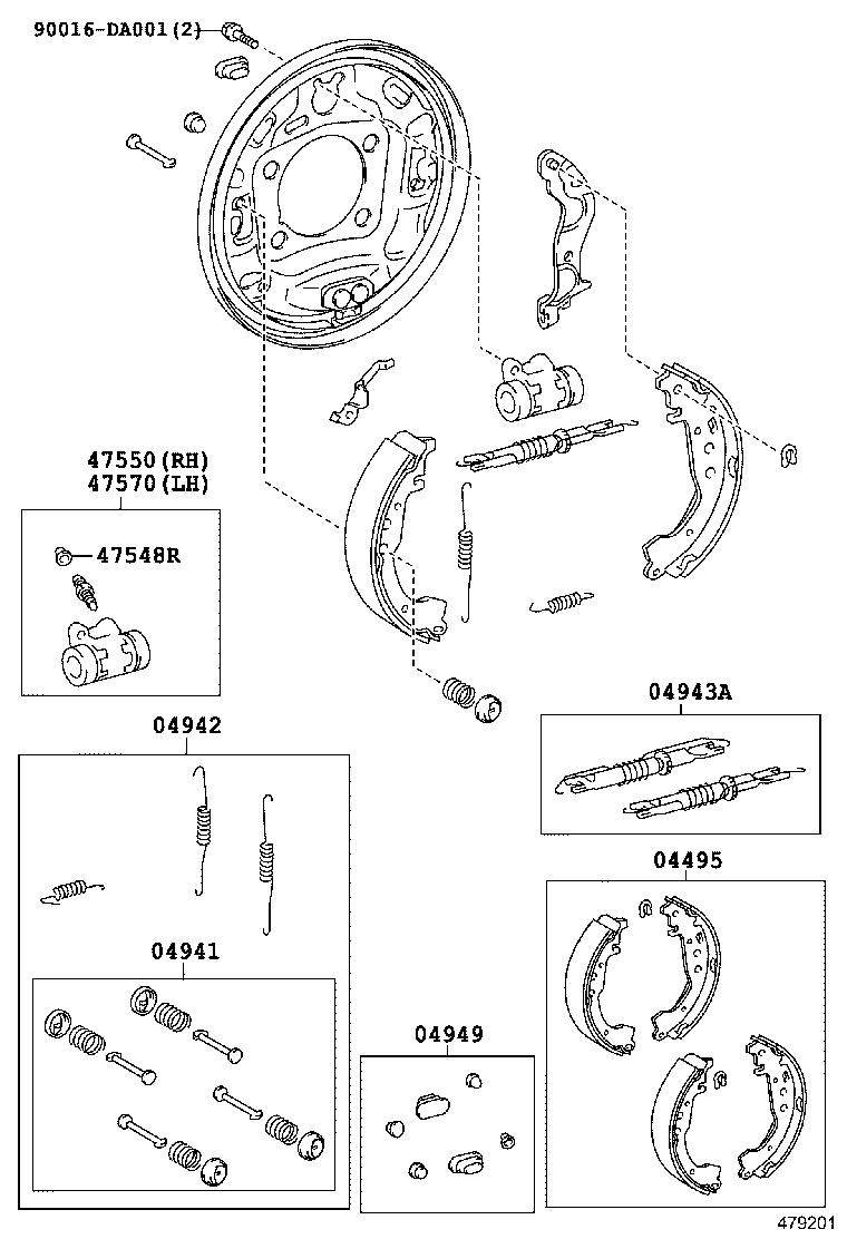  YARIS |  REAR DRUM BRAKE WHEEL CYLINDER BACKING PLATE