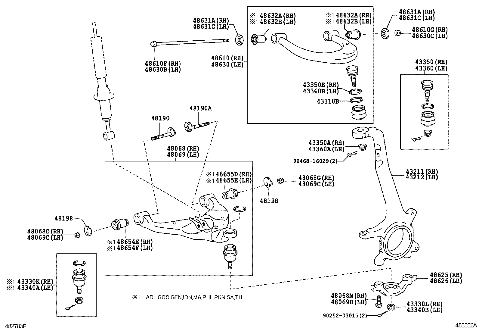 HILUX | FRONT AXLE ARM STEERING KNUCKLE