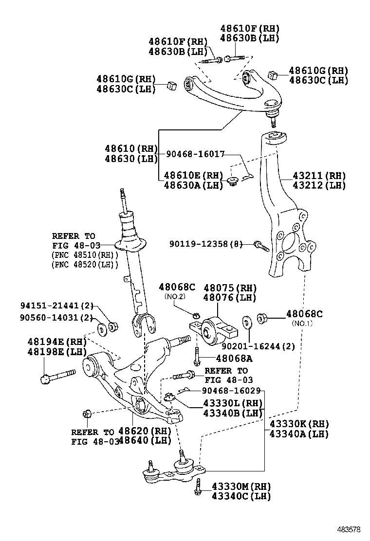  GS GS HYBRID |  FRONT AXLE ARM STEERING KNUCKLE