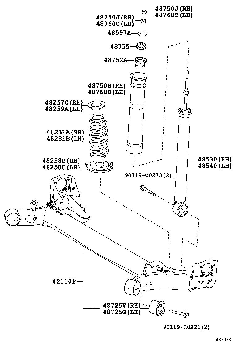  YARIS |  REAR SPRING SHOCK ABSORBER