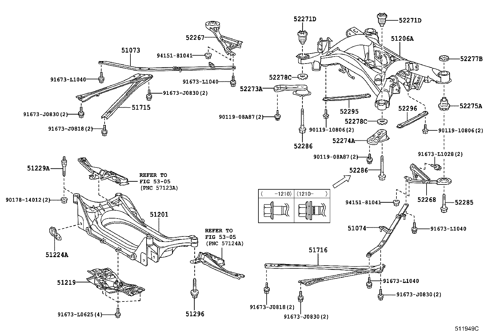  IS250C 300C |  SUSPENSION CROSSMEMBER UNDER COVER