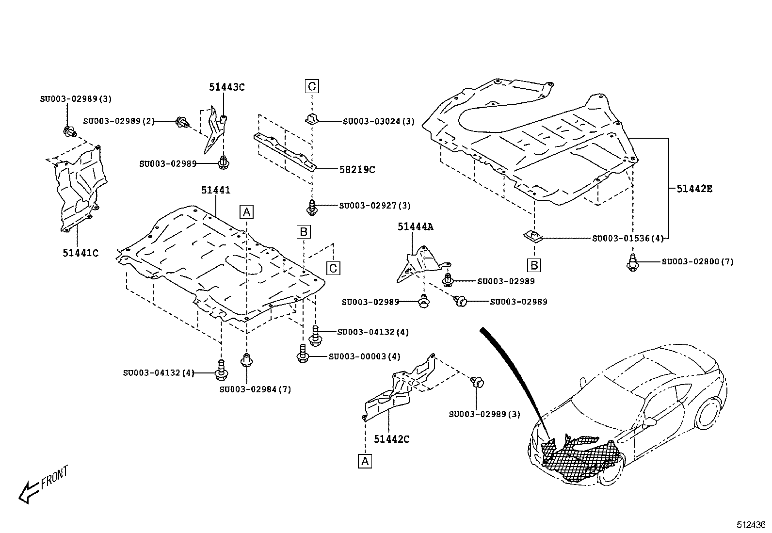  GT86 86 |  SUSPENSION CROSSMEMBER UNDER COVER