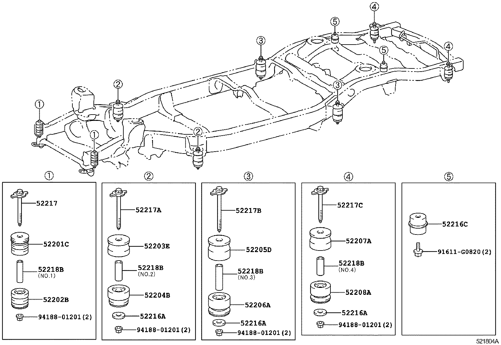  LX460 570 |  CAB MOUNTING BODY MOUNTING