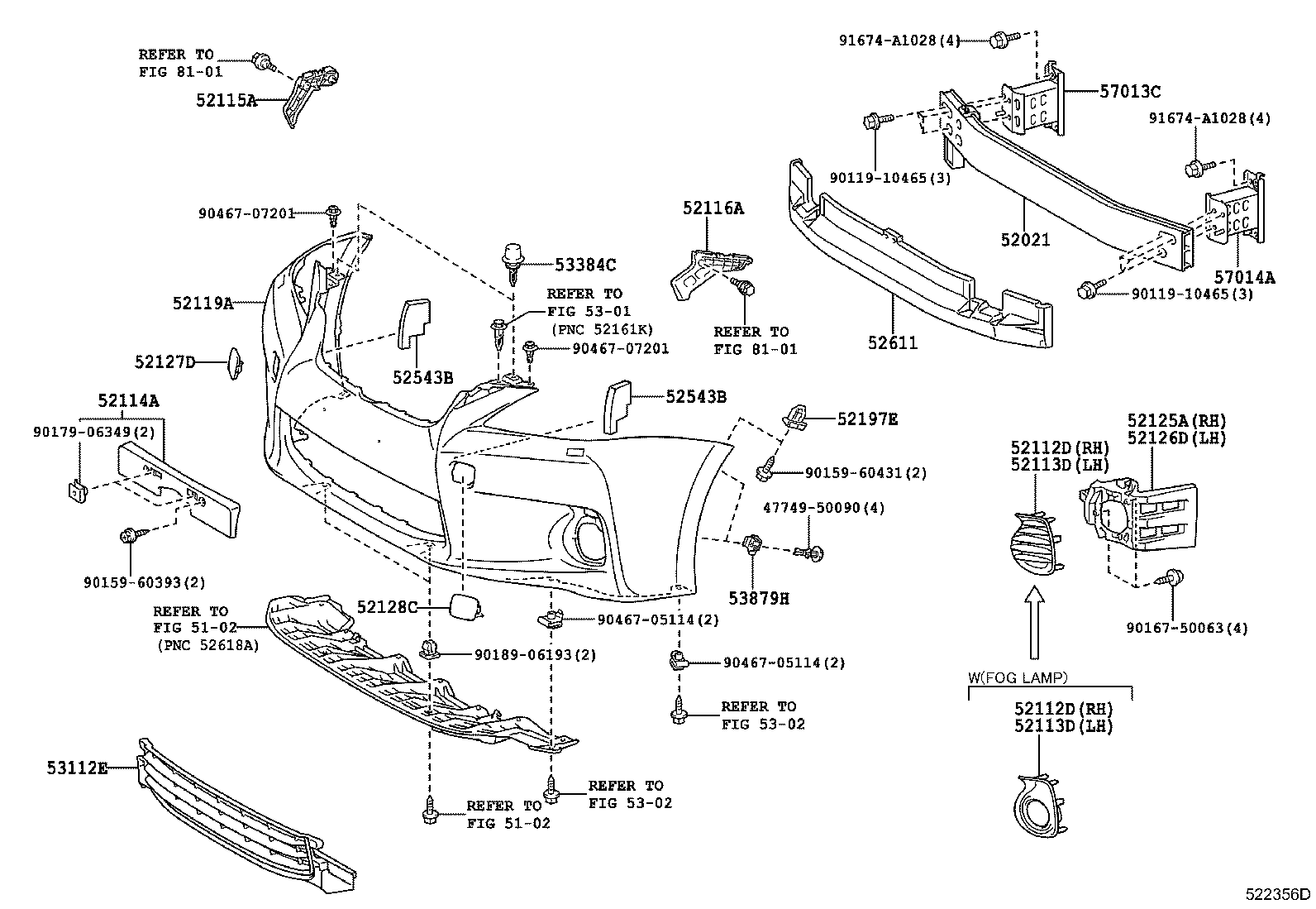  CT200H |  FRONT BUMPER BUMPER STAY