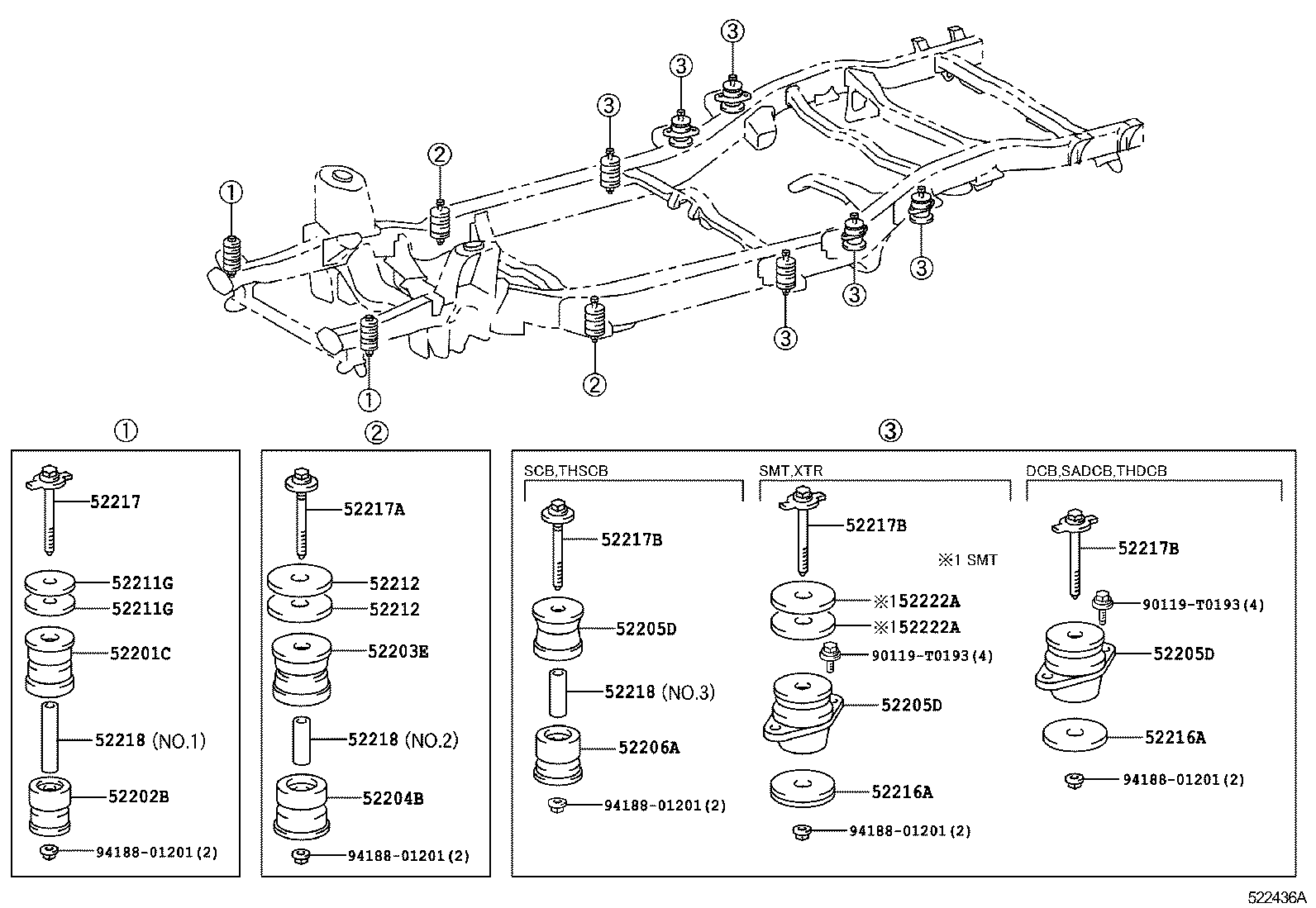  HILUX |  CAB MOUNTING BODY MOUNTING