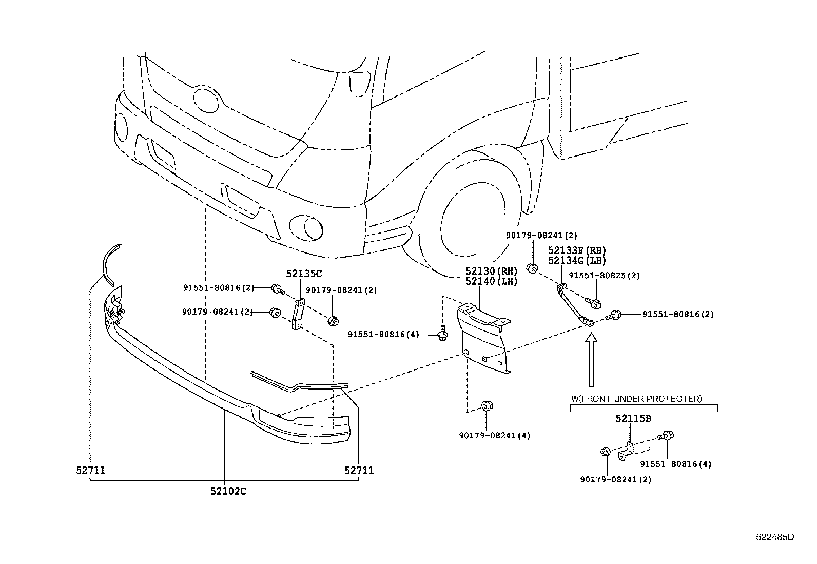  DYNA |  FRONT BUMPER BUMPER STAY