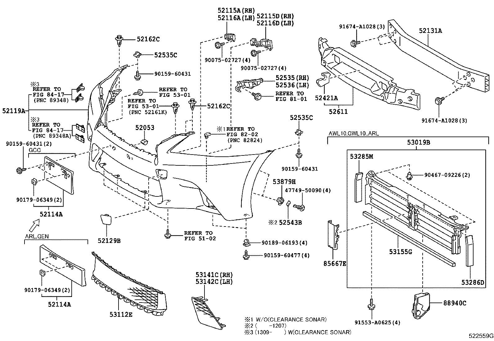  GS GS HYBRID |  FRONT BUMPER BUMPER STAY