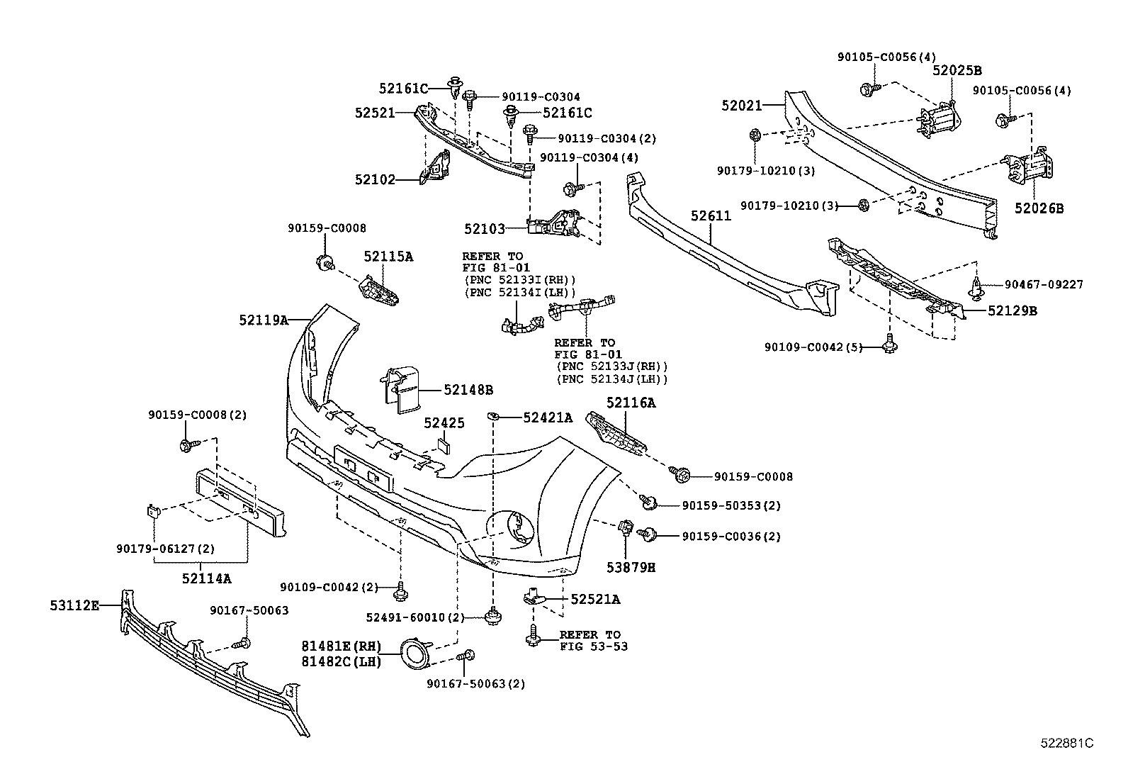  LAND CRUISER PRADO |  FRONT BUMPER BUMPER STAY