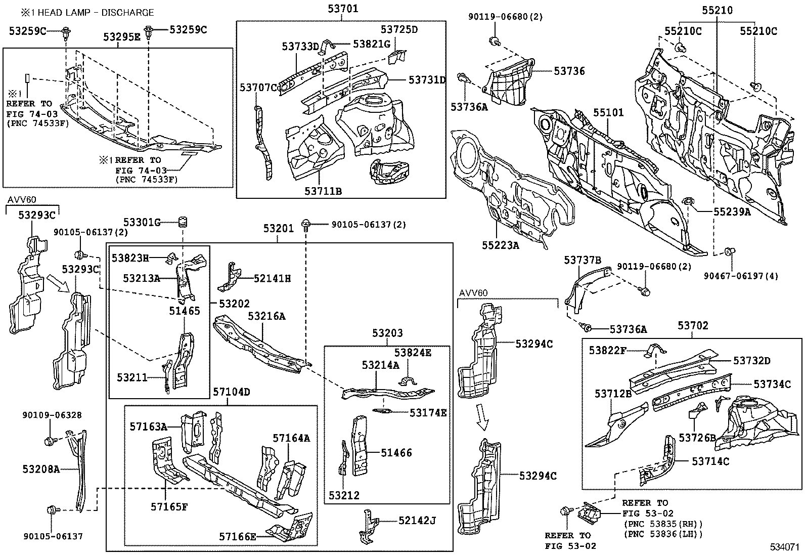  ES250 350 300H |  FRONT FENDER APRON DASH PANEL