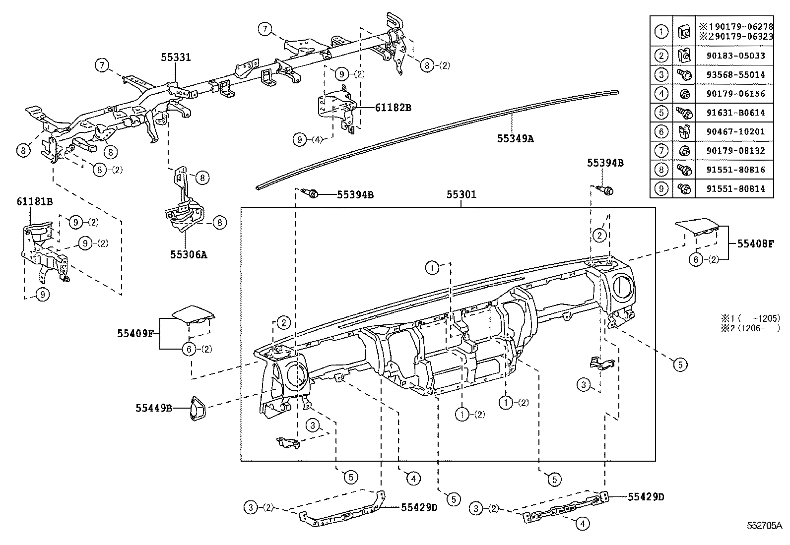 DYNA |  INSTRUMENT PANEL GLOVE COMPARTMENT