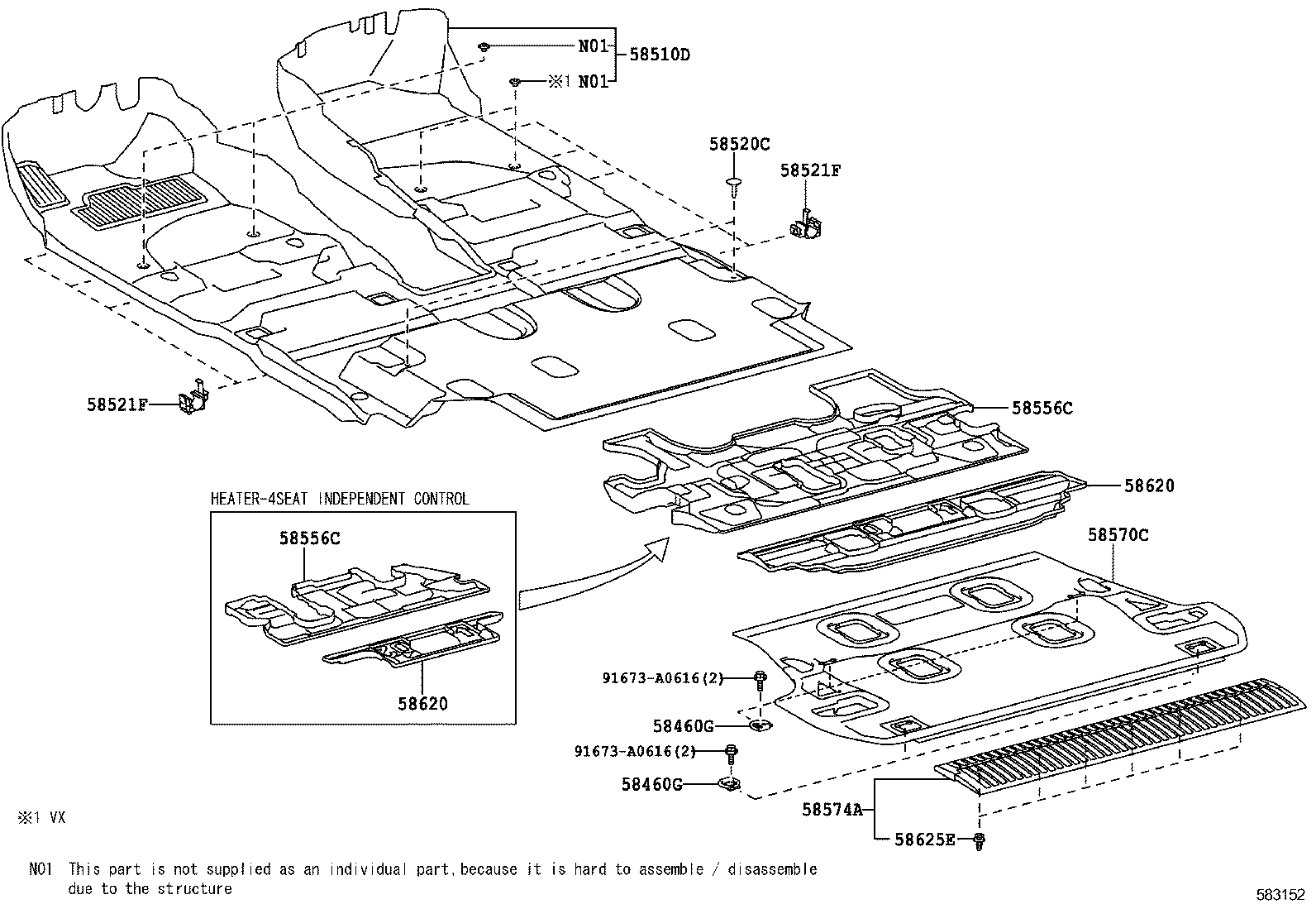  LAND CRUISER 200 |  FLOOR MAT SILENCER PAD