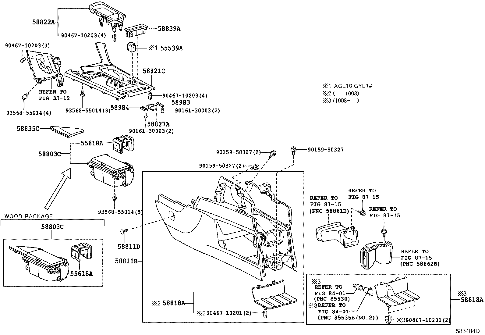  RX270 350 450H |  CONSOLE BOX BRACKET