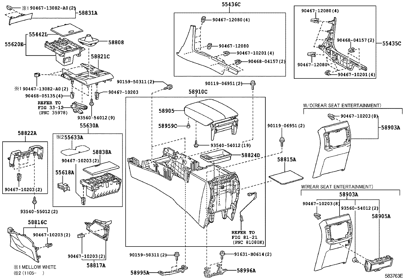  GX400 460 |  CONSOLE BOX BRACKET