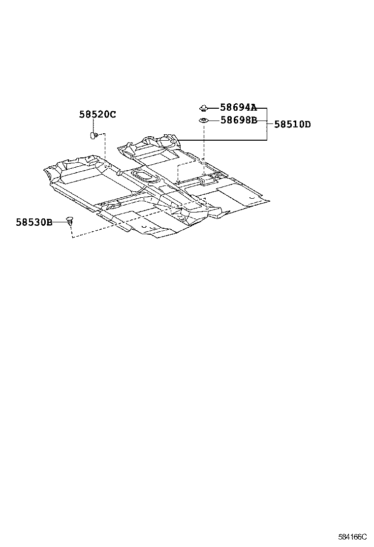  HILUX |  FLOOR MAT SILENCER PAD