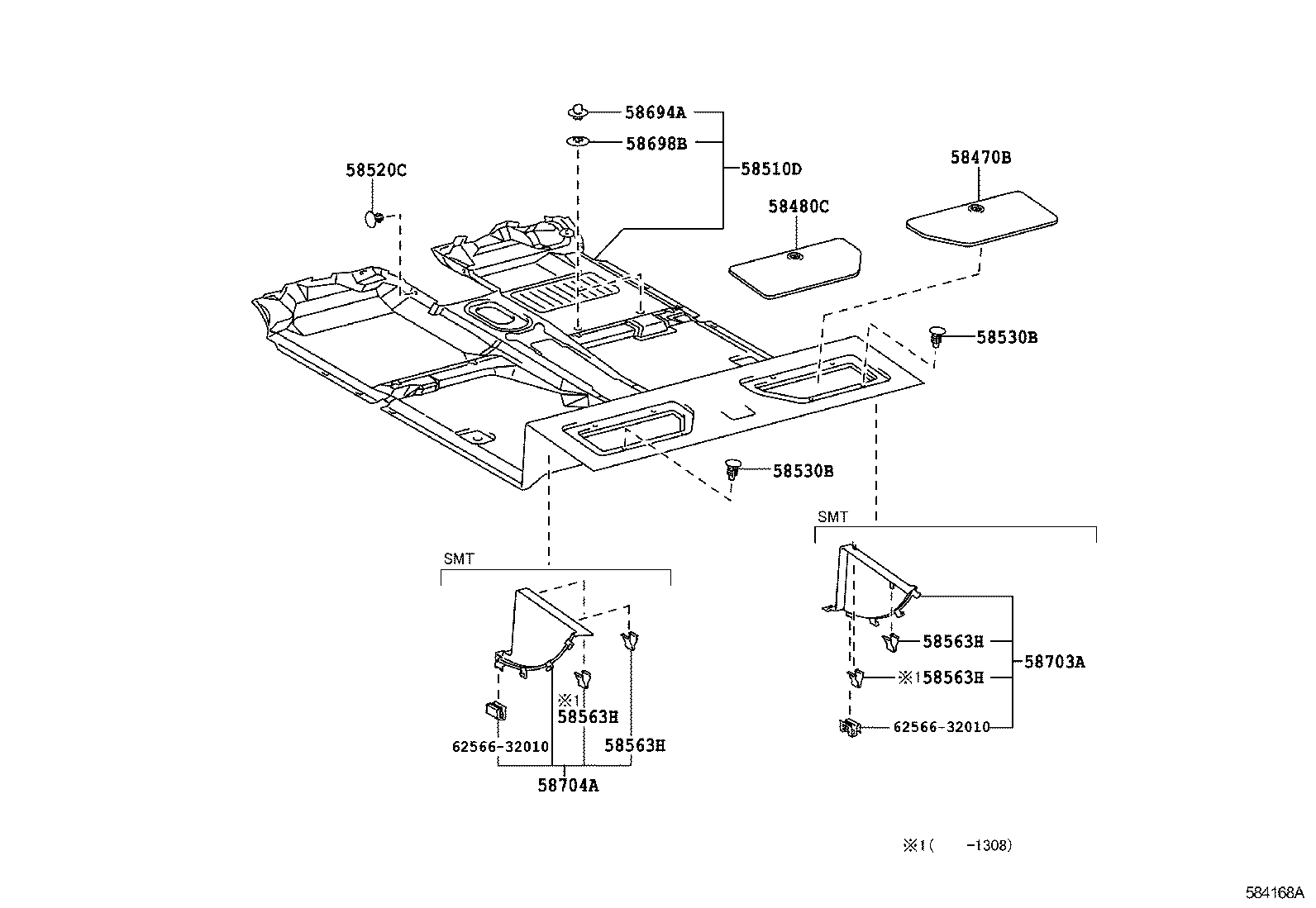  HILUX |  FLOOR MAT SILENCER PAD