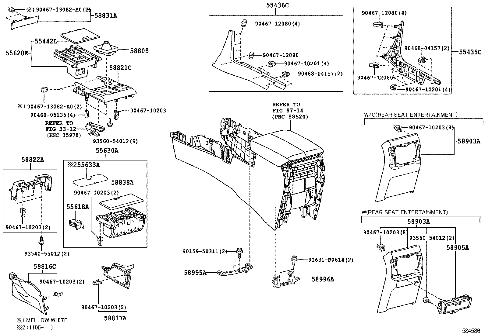  GX400 460 |  CONSOLE BOX BRACKET