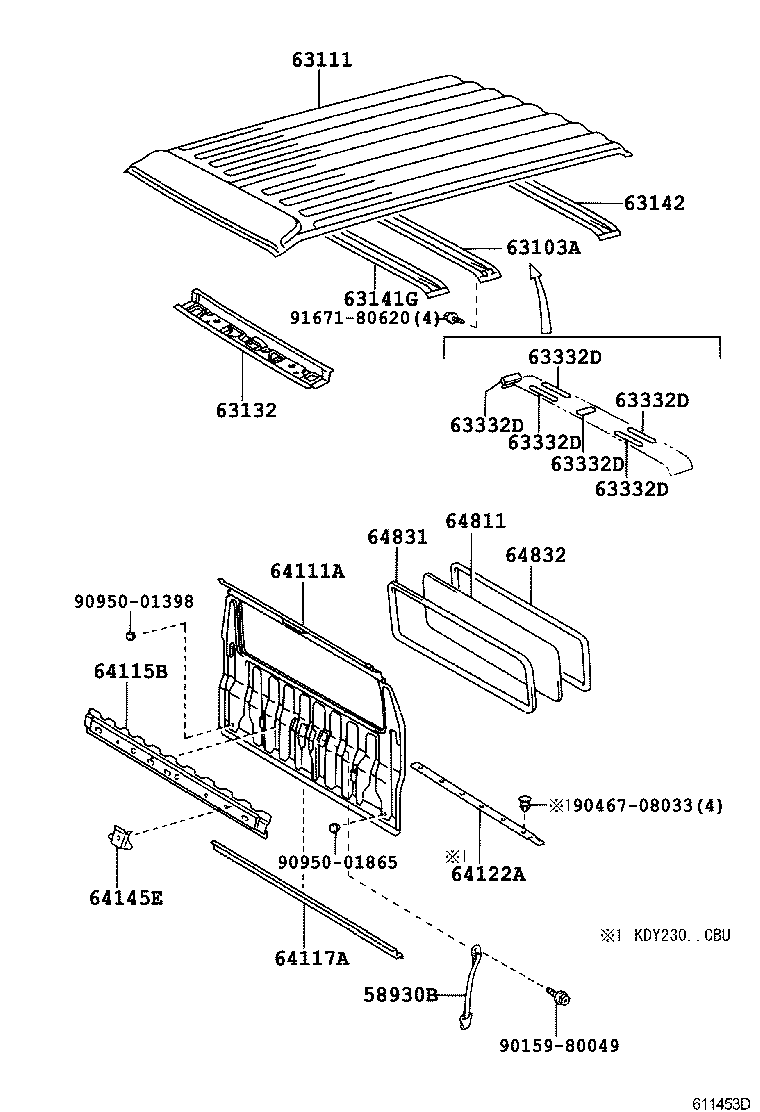  DYNA |  ROOF PANEL BACK PANEL