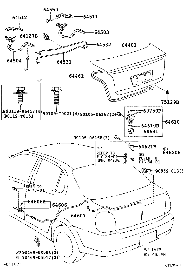  VIOS SOLUNA VIOS |  LUGGAGE COMPARTMENT DOOR LOCK