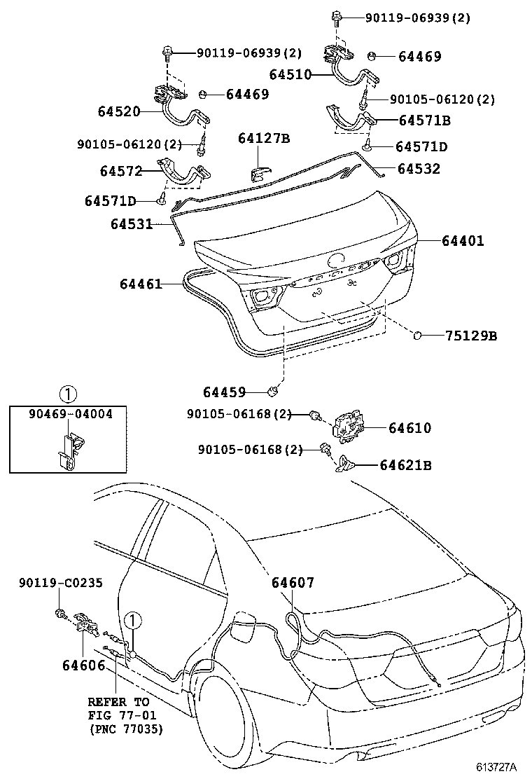  REIZ |  LUGGAGE COMPARTMENT DOOR LOCK