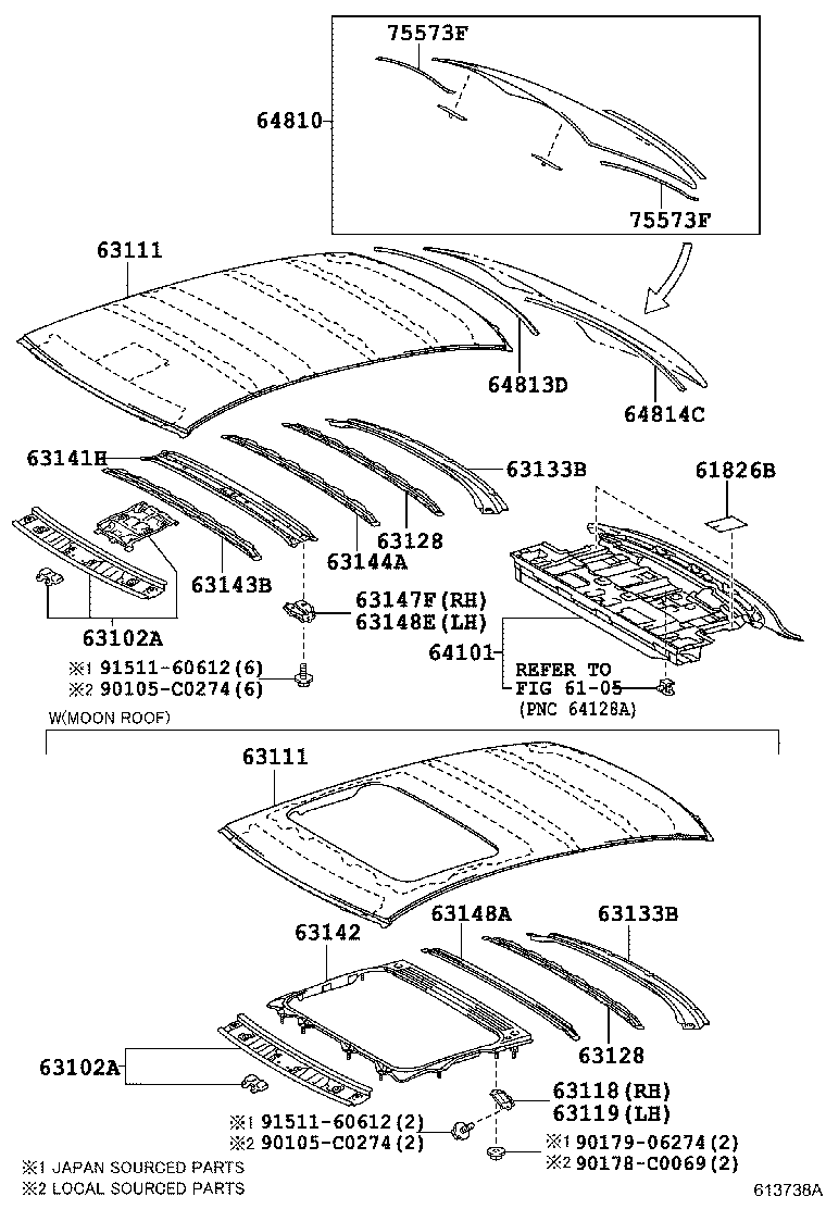  REIZ |  ROOF PANEL BACK WINDOW GLASS