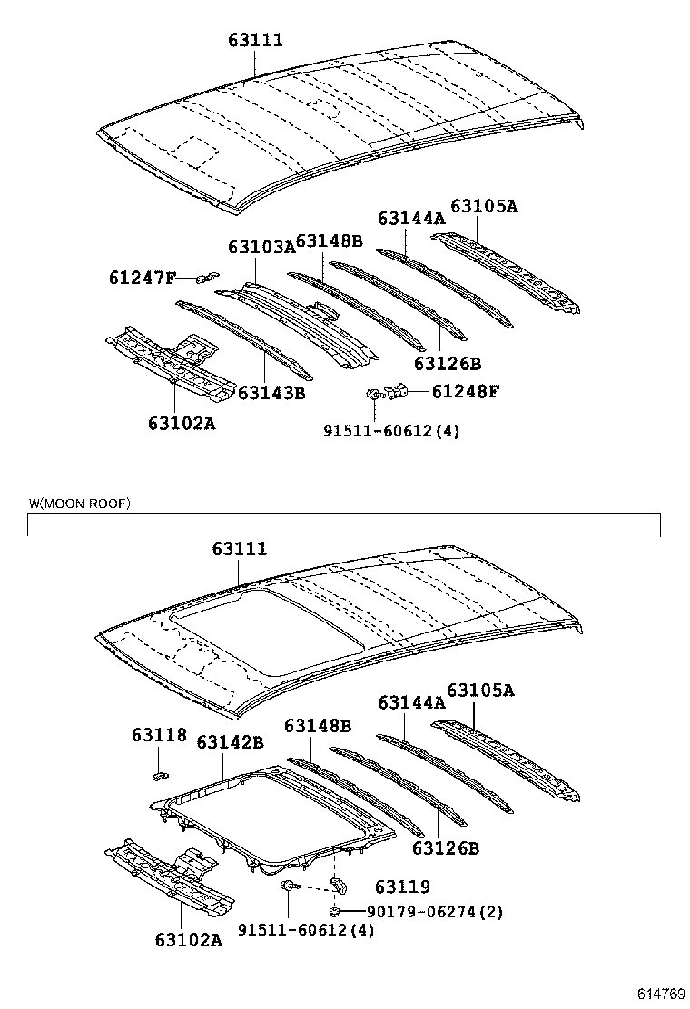  CT200H |  ROOF PANEL BACK WINDOW GLASS